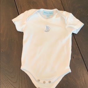 Feltman brothers newborn boys onesie with sailboat
